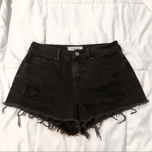 24 high rise black shorts from Pacsun